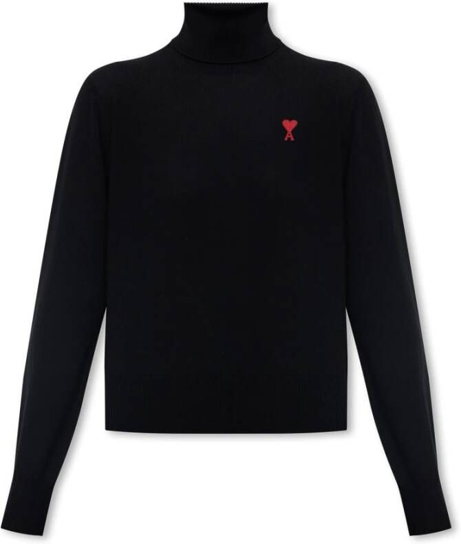 Ami Paris Wollen coltrui voor de herfst Black Dames
