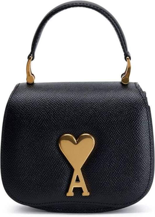 Ami Paris Zwarte Nano Paris Tas Zwart Heren