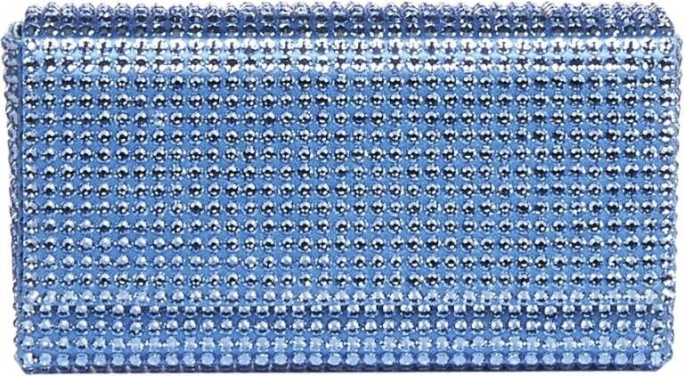 Amina Muaddi Clutches Blauw Dames