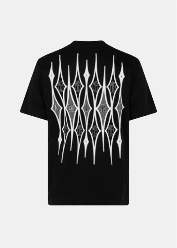 Amiri Argyle Logo Print Zwarte Tee Black Heren - Foto 3