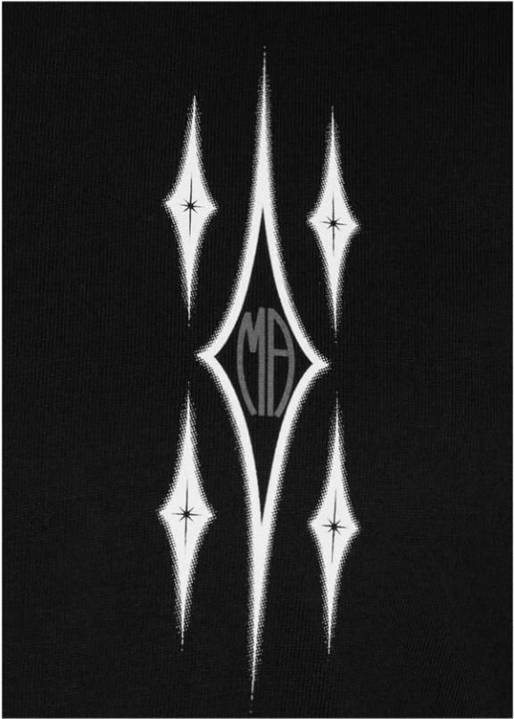 Amiri Argyle Logo Print Zwarte Tee Black Heren - Foto 2