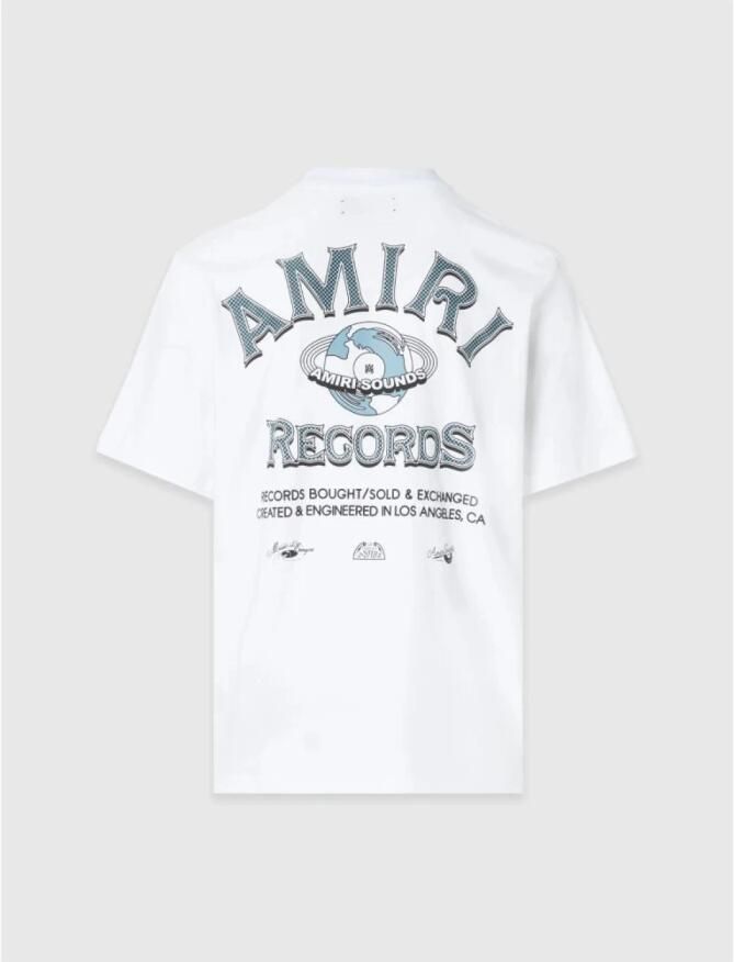 Amiri Regular Fit Katoenen T-shirt Wit White Heren