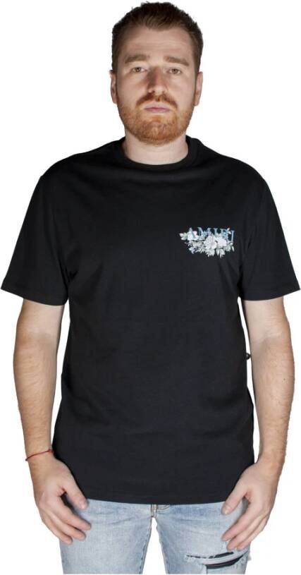 Amiri Bloemen Logo T-Shirt Zwart Heren
