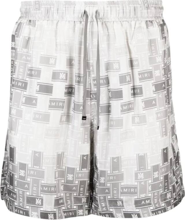 Amiri Gradient Tape PJ Shorts Grijs Heren
