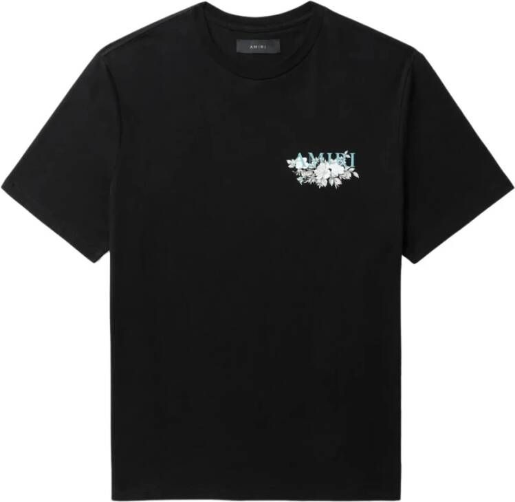 Amiri Heren Zwart Logo Print T-Shirt Zwart Heren