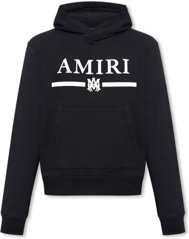 Amiri Zwarte hoodie met M.a. Bar logo-print Zwart Heren