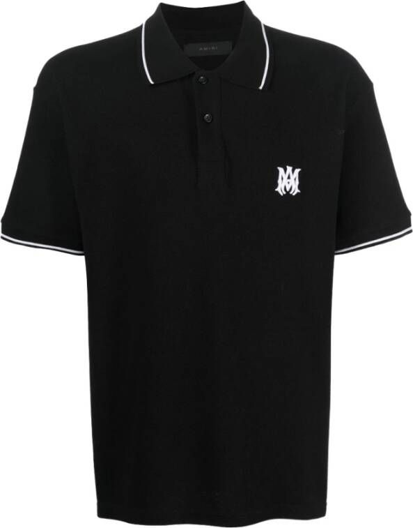Amiri Klassieke Solid Polo Shirt Zwart Heren
