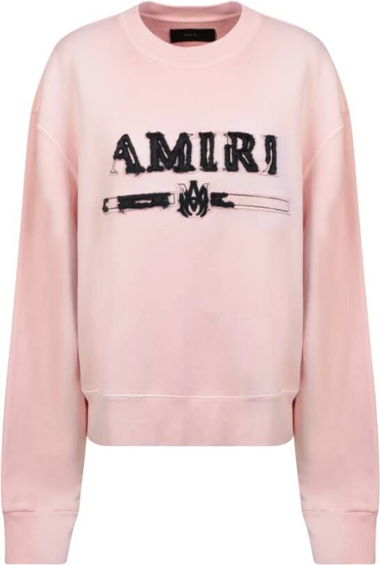 Amiri Roze Sweatshirt met Ronde Hals voor Vrouwen Roze Dames