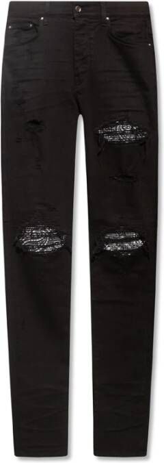 Amiri Skinny jeans met patrooninzetten Zwart Heren