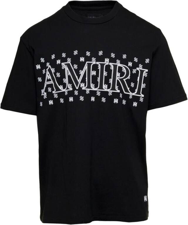 Amiri Stijlvol Paisley Print T-shirt Zwart Heren