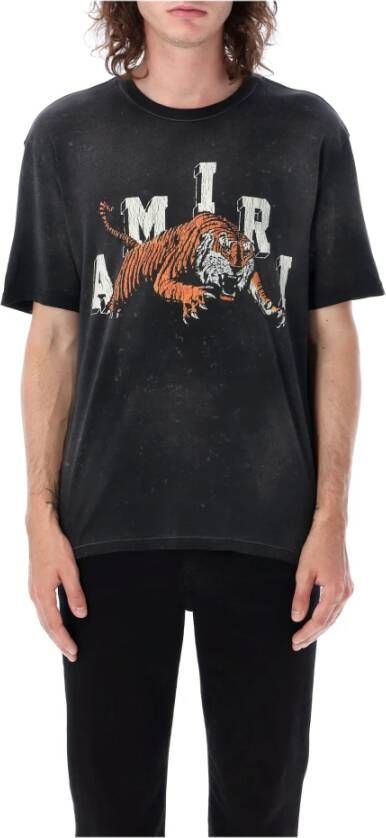 Amiri Vintage Tiger T-Shirt Zwart Heren