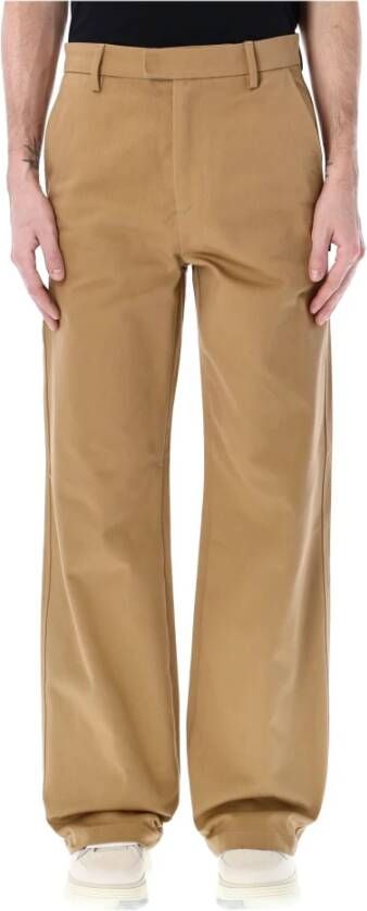 Amiri Wijde Chino Broek in Tan Beige Heren
