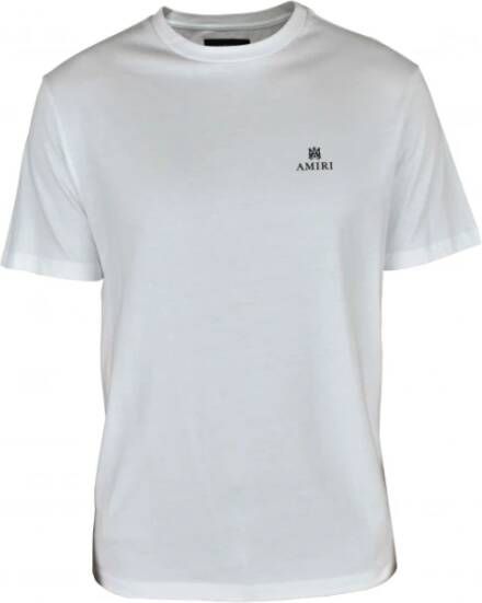 Amiri Witte Katoenen T-Shirt met Zwart Logo Wit Heren