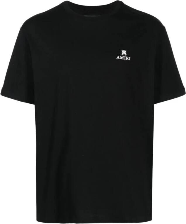 Amiri Zwart Logo Print T-Shirt Zwart Heren