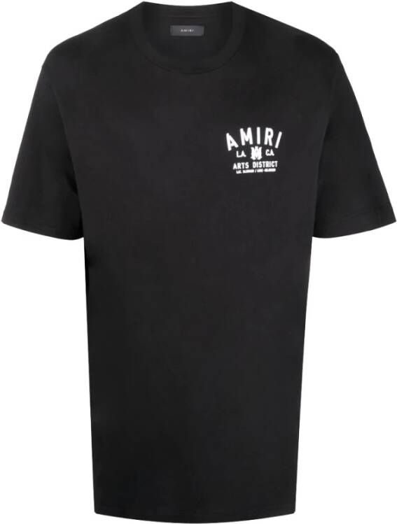 Amiri Zwart Oversized T-Shirt met Bedrukt Detail Zwart Heren