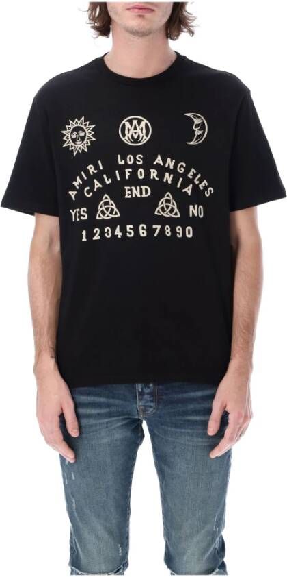Amiri Zwart Ss23 Ouija Board T-Shirt Zwart Heren
