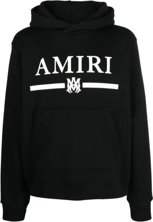 Amiri Zwarte hoodie met M.a. Bar logo-print Zwart Heren