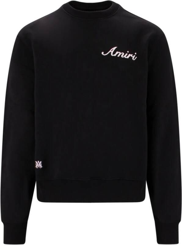 Amiri Zwarte Katoenen Sweatshirt met Geborduurd Logo Zwart Heren