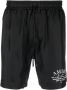 Amiri Zwarte nylon shorts met elastische taille en logo print Zwart Heren - Thumbnail 1