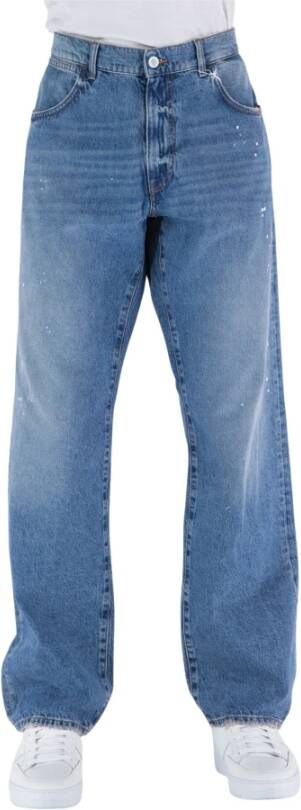 Amish Boot-cut Jeans Blauw Heren