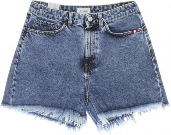 Amish Denim Shorts Blauw Dames