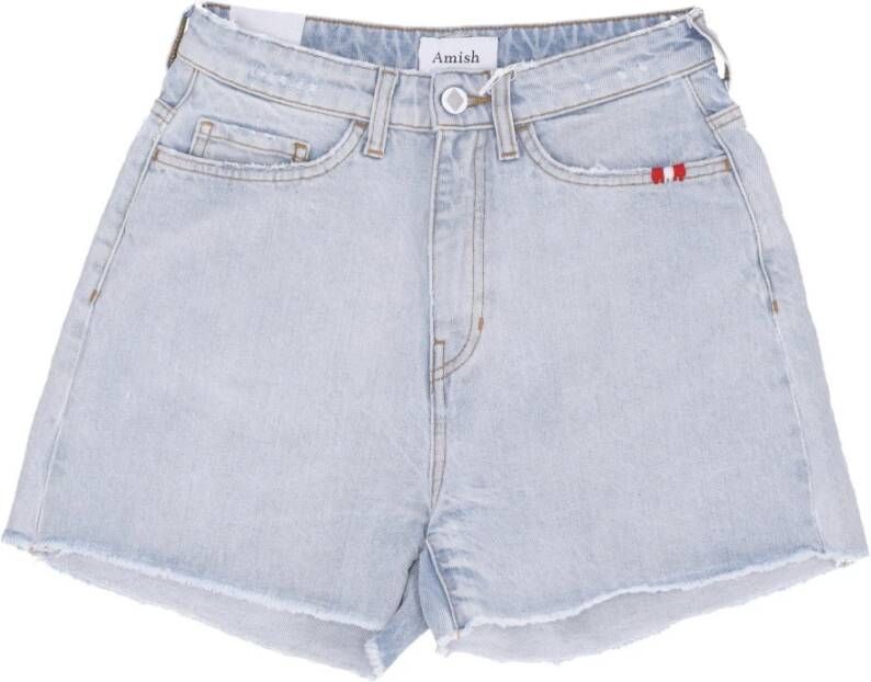 Amish Denim Shorts Blauw Dames
