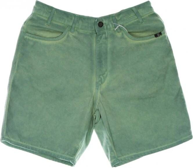 Amish Denim Shorts Groen Heren