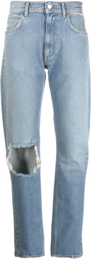 Amish jeans denim Blauw Heren