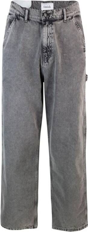 Amish Zwarte Jeans Amu014P3972322 Gray Heren