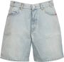 Amish Denim Bermuda Shorts met Vier Zakken Blauw Heren - Thumbnail 3
