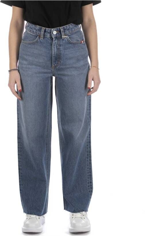 Amish Hoge taille stone washed jeans Blue Dames