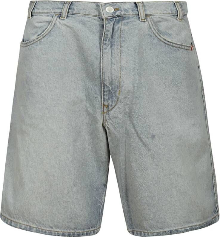 Amish Denim Bermuda Shorts met Vier Zakken Blauw Heren