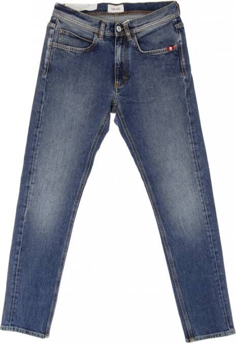 Amish Slim-fit Jeans Blauw Heren
