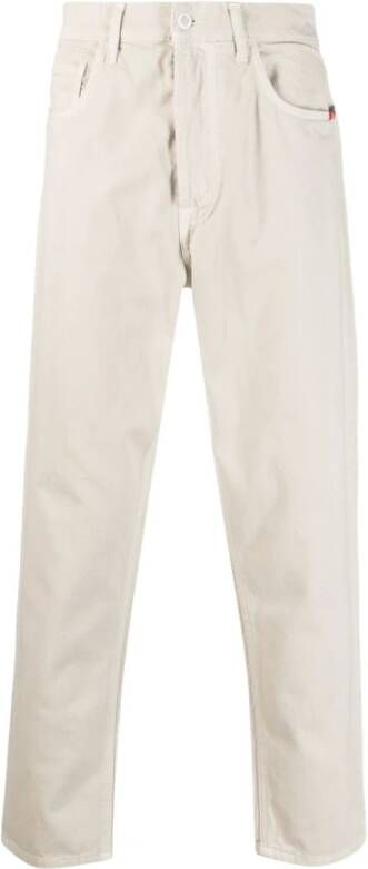 Amish Straight Trousers Beige Heren