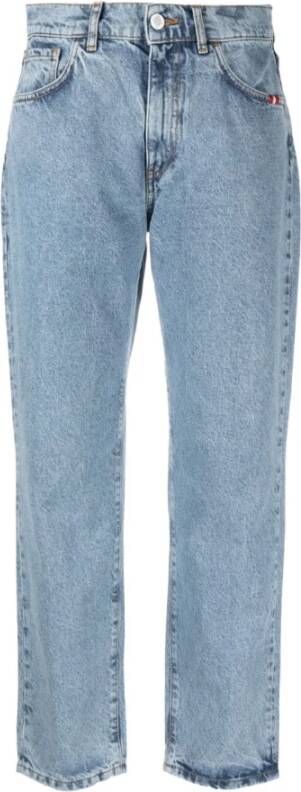 Amish Straight Jeans Blauw Dames