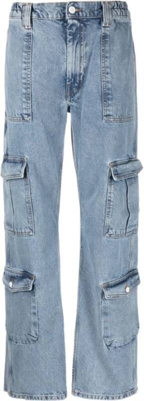 Amish Straight Jeans Blauw Dames