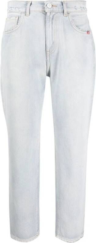 Amish Straight Jeans Blauw Dames