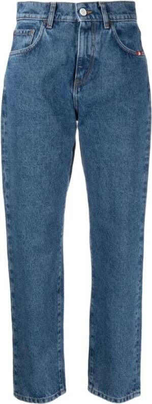 Amish Straight Jeans Blauw Dames