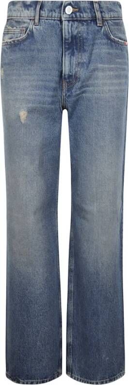 Amish Straight Jeans Blauw Dames