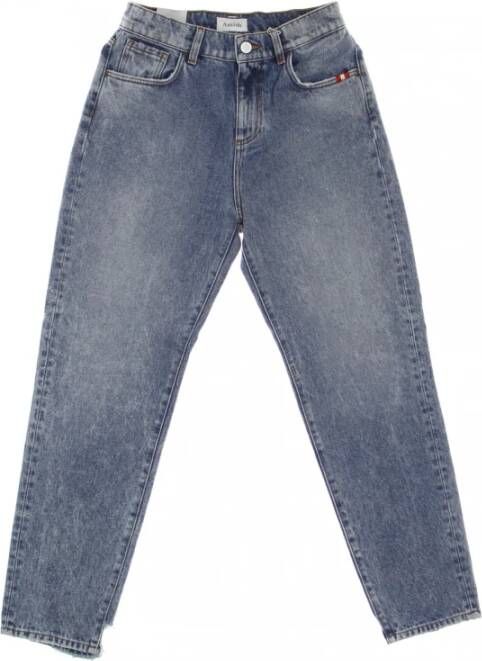 Amish Straight Jeans Blauw Dames