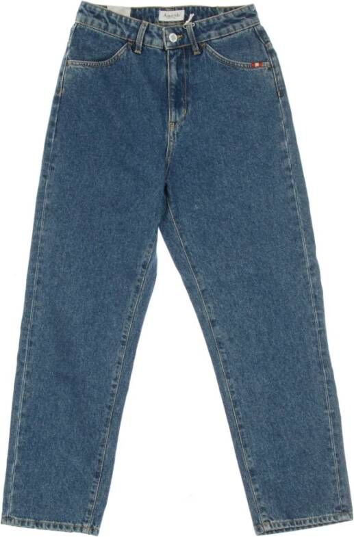 Amish Straight Jeans Blauw Dames