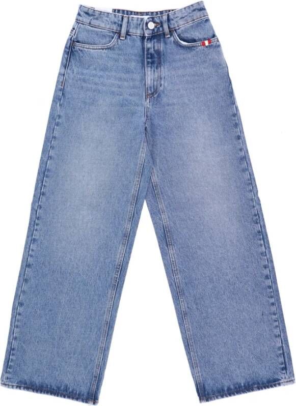 Amish Straight Jeans Blauw Dames