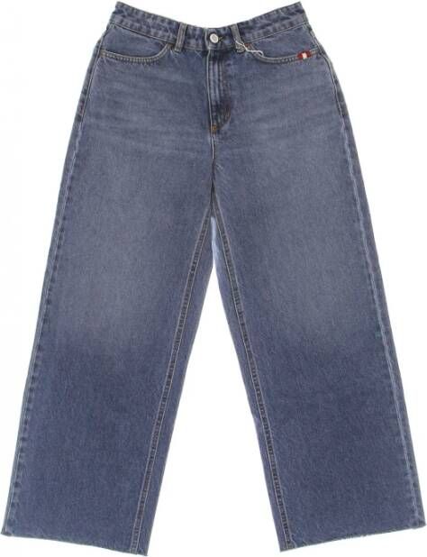 Amish Straight Jeans Blauw Dames