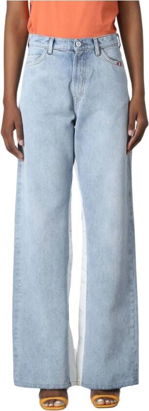 Amish Straight Jeans Blauw Dames