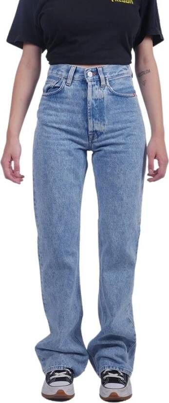 Amish Straight Jeans Blauw Dames