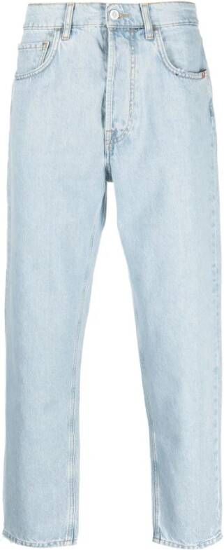 Amish Straight Jeans Blauw Heren