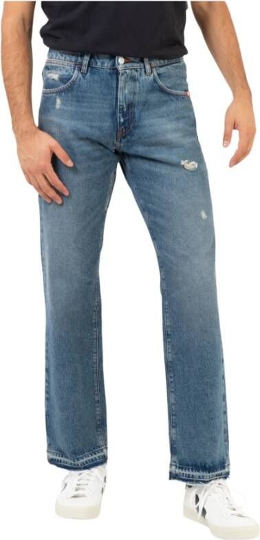 Amish Rechte jeans A22Amu010D4350022 999 Blauw Heren