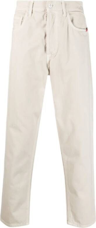 Amish Straight Trousers Beige Heren