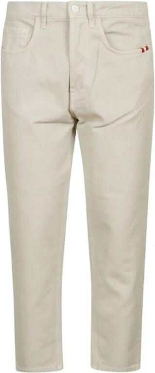 Amish Straight Trousers Beige Heren