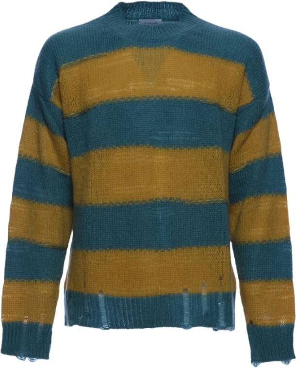 Amish Trui met ronde hals A22Amu202Cb25Xxxx AK3 Blauw Heren